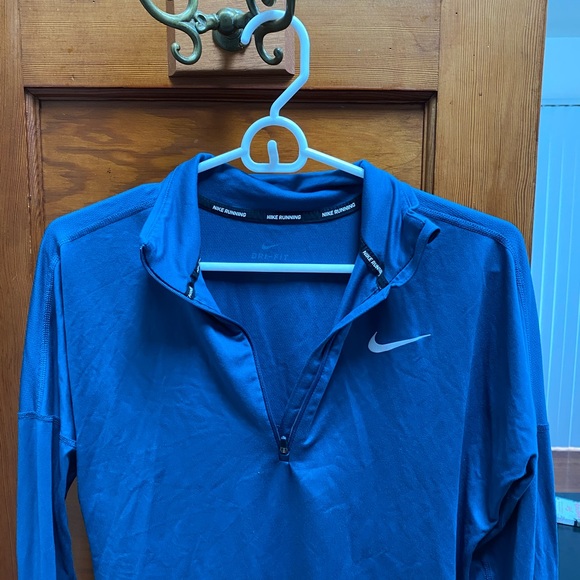Turquoise blue quarter zip long sleeve - Picture 3 of 3